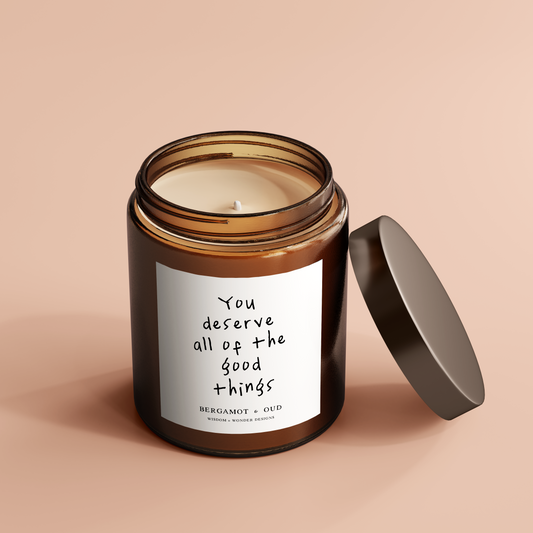 WISDOM & WONDER DESIGNS X POTS UK | You Deserve All Of The Good Things | Candle