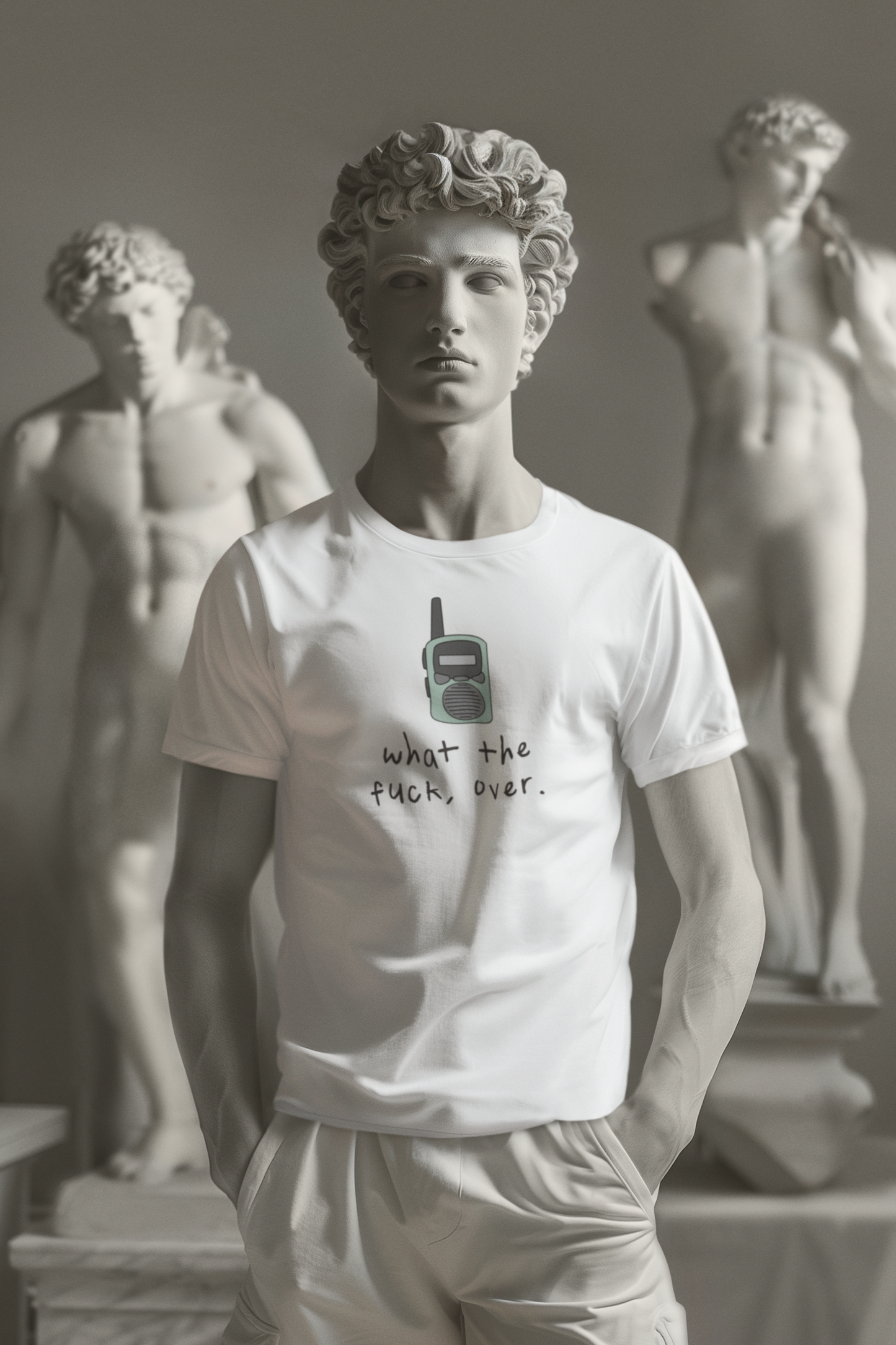 White / XX-Small T Shirt | What The Fuck, Over | Organic Unisex T Shirt | Wisdom and Wonder Designs