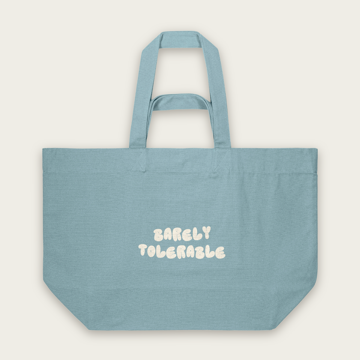 Barely Tolerable | Tote Bag in Pebble Blue (18469_Barely-Tolerable_STAU117_Pebble-Blue_Tote-Bag_Mockup.png)