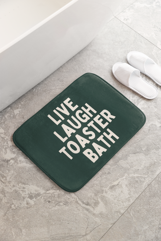 Live Laugh Toaster Bath | Bath Mat