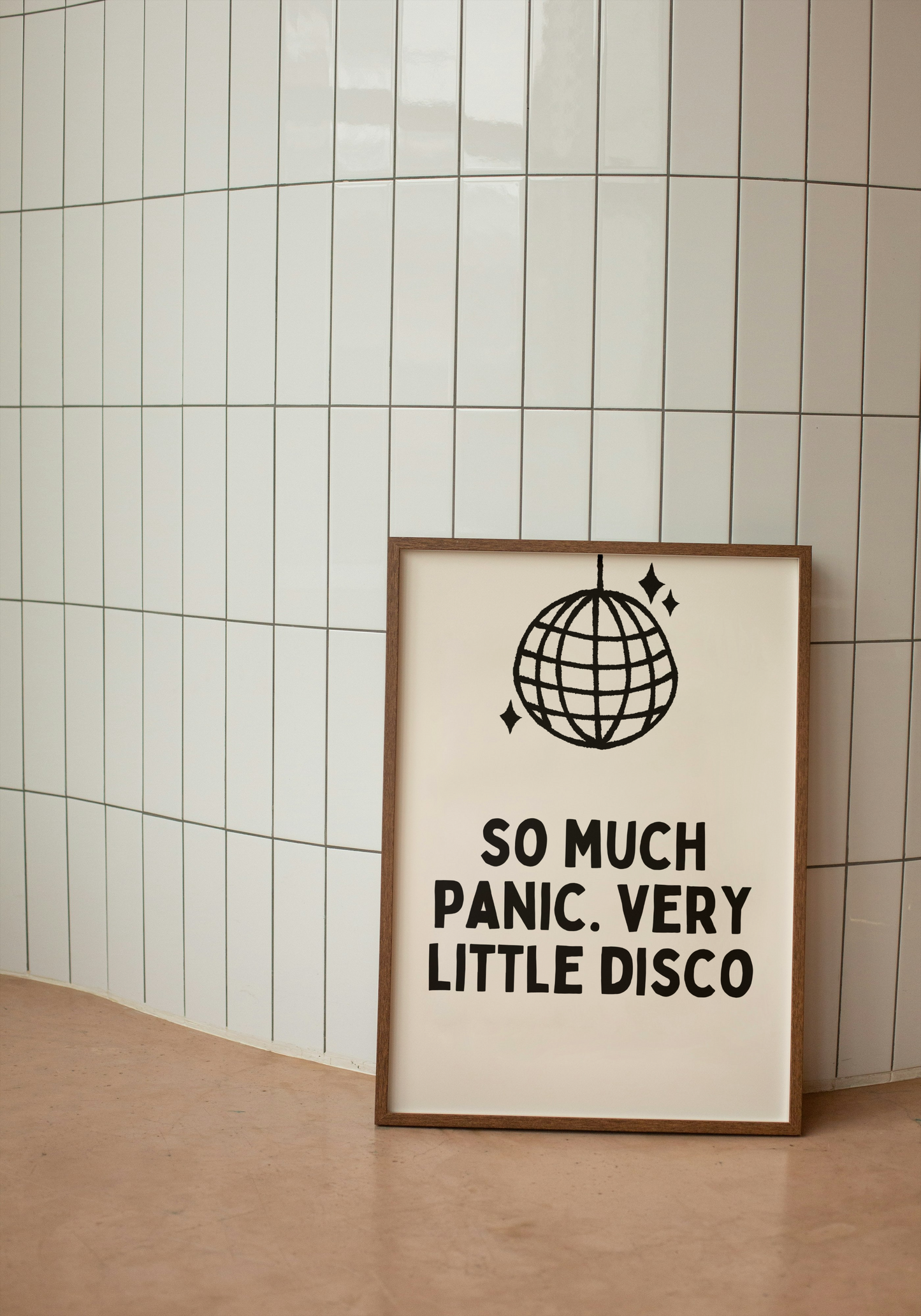So Much Panic. Very Little Disco | Black and Cream | Art Print