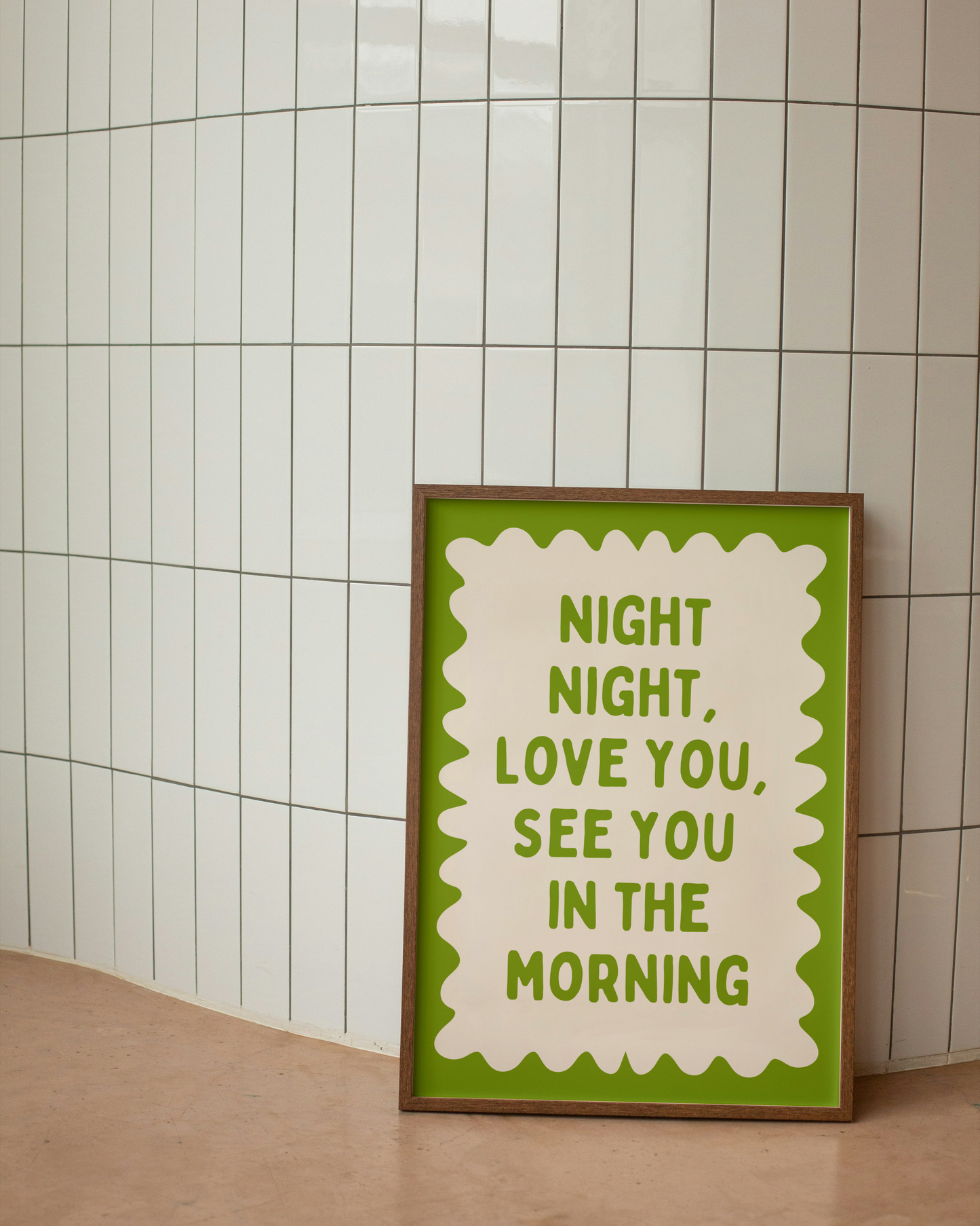 Night Night, Love You | Pear and Cream | Wall Art Print