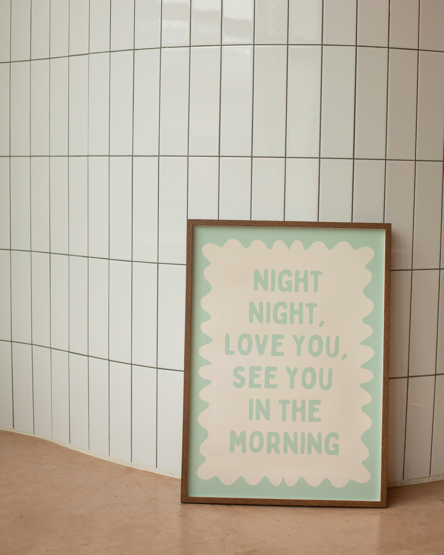 Night Night, Love You | Peppermint and Cream | Wall Art Print