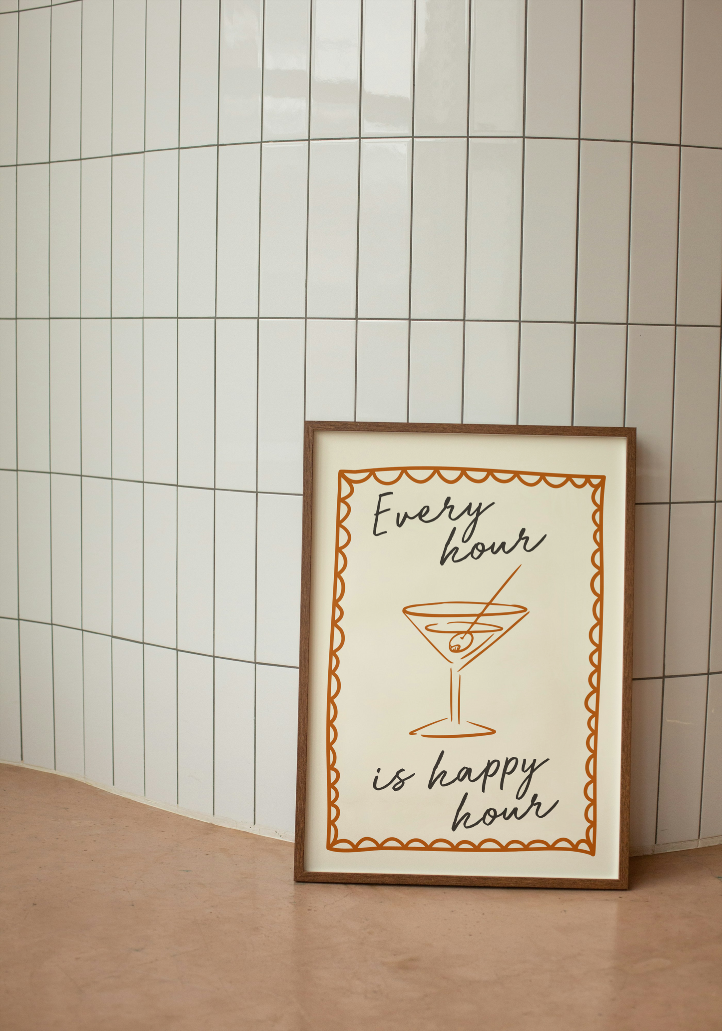 Lustre / A5 Print | Every Hour Is Happy Hour | Rust and Cream | Art Print | Wisdom and Wonder Designs