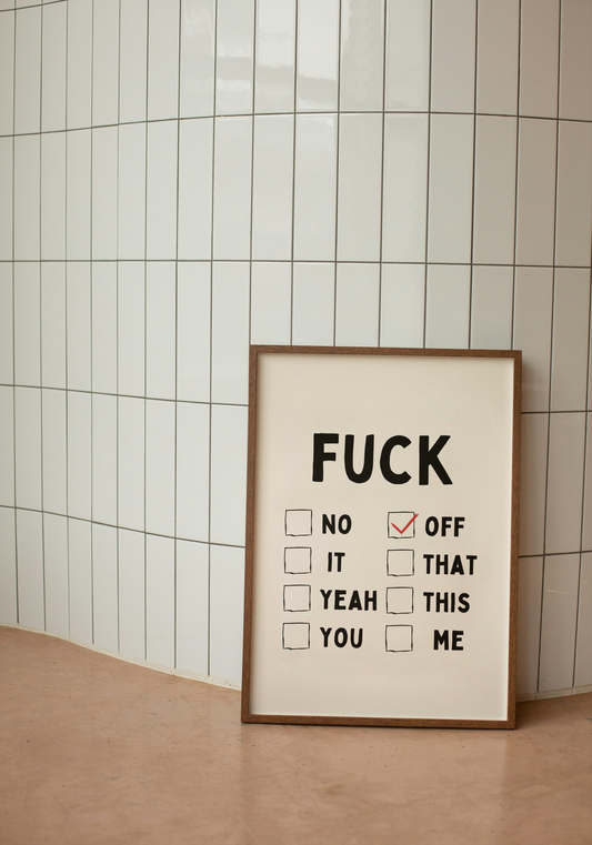 Digital Download | Fuck | Black and Cream