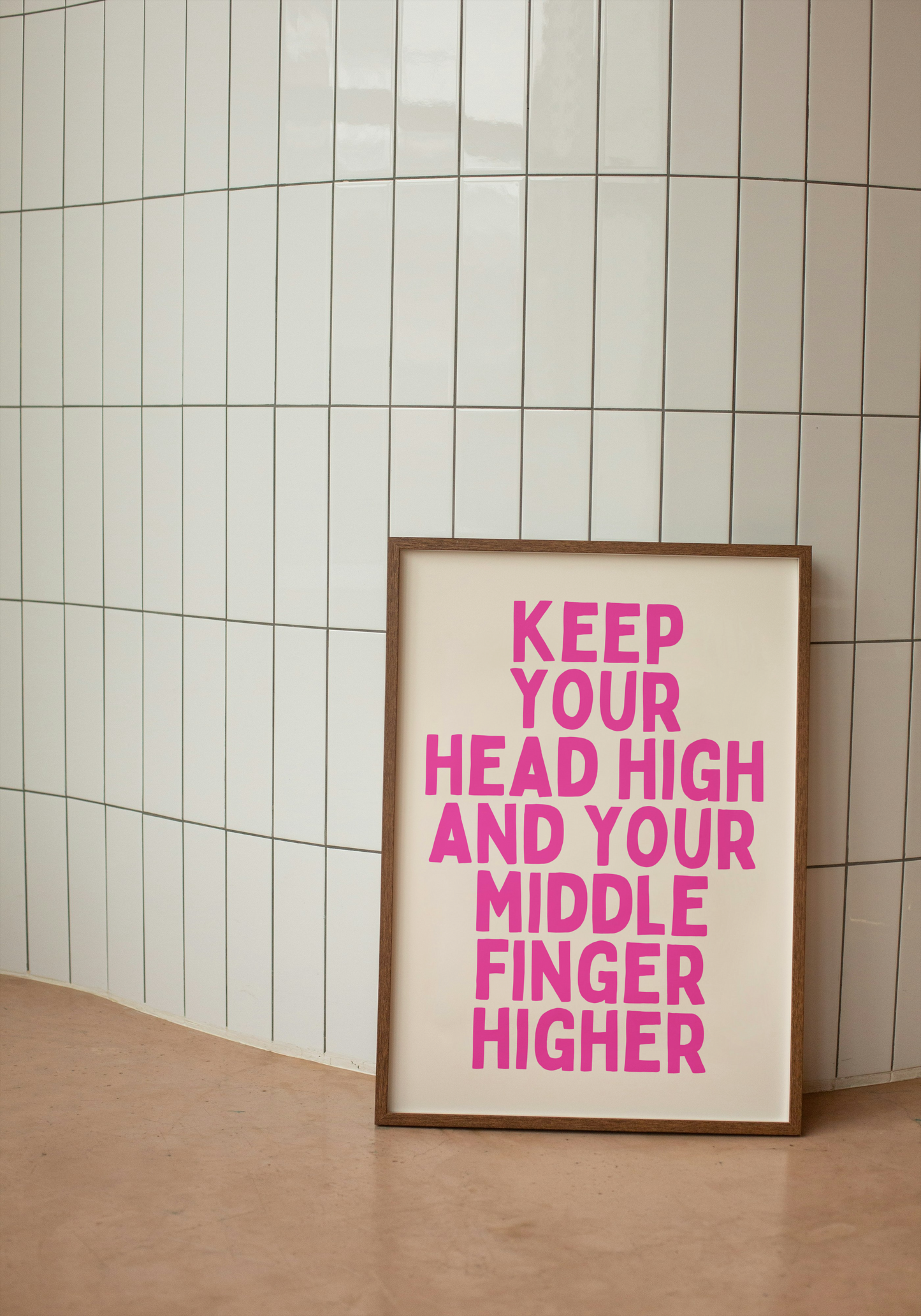 Default Title Digital Download | Digital Download | Keep Your Head High | Hot Pink and Cream | Wisdom and Wonder Designs