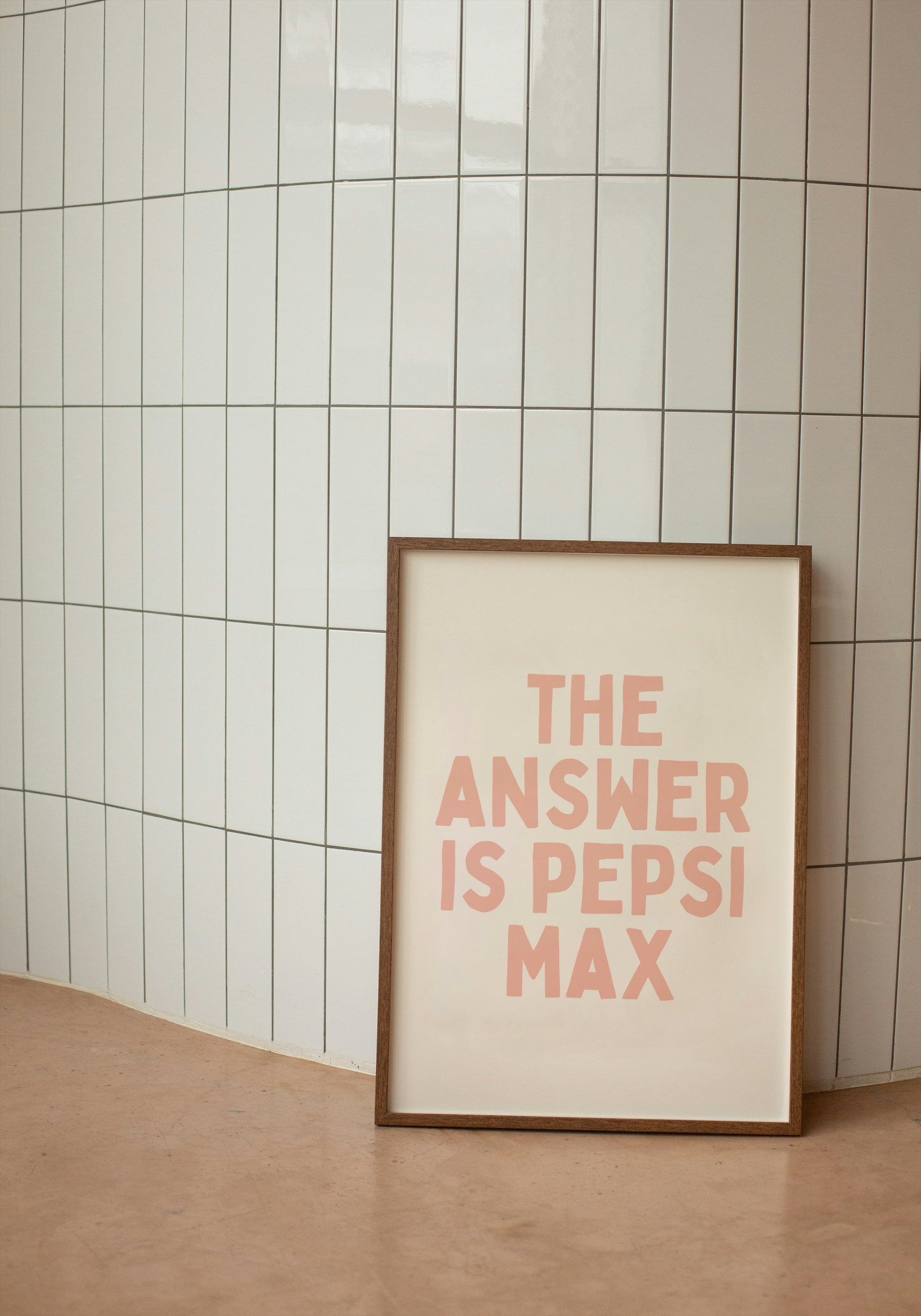 Lustre / A5 Print | The Answer Is Pepsi Max | Peach and Cream | Art Print | Wisdom and Wonder Designs