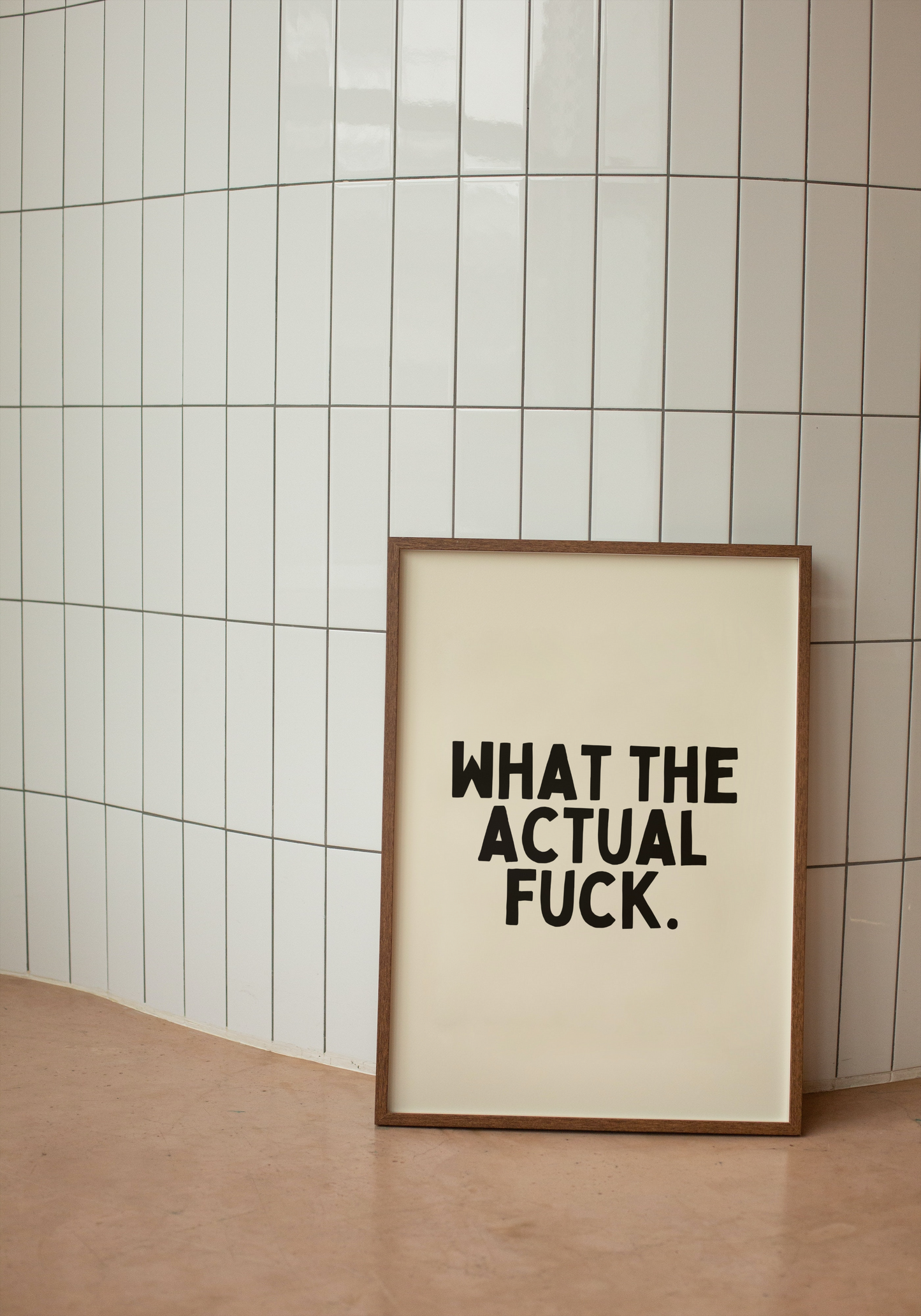 What The Actual Fuck. | Black and Cream | Art Print