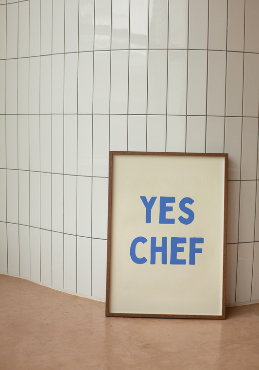 Digital Download | Yes Chef | Blue and Cream