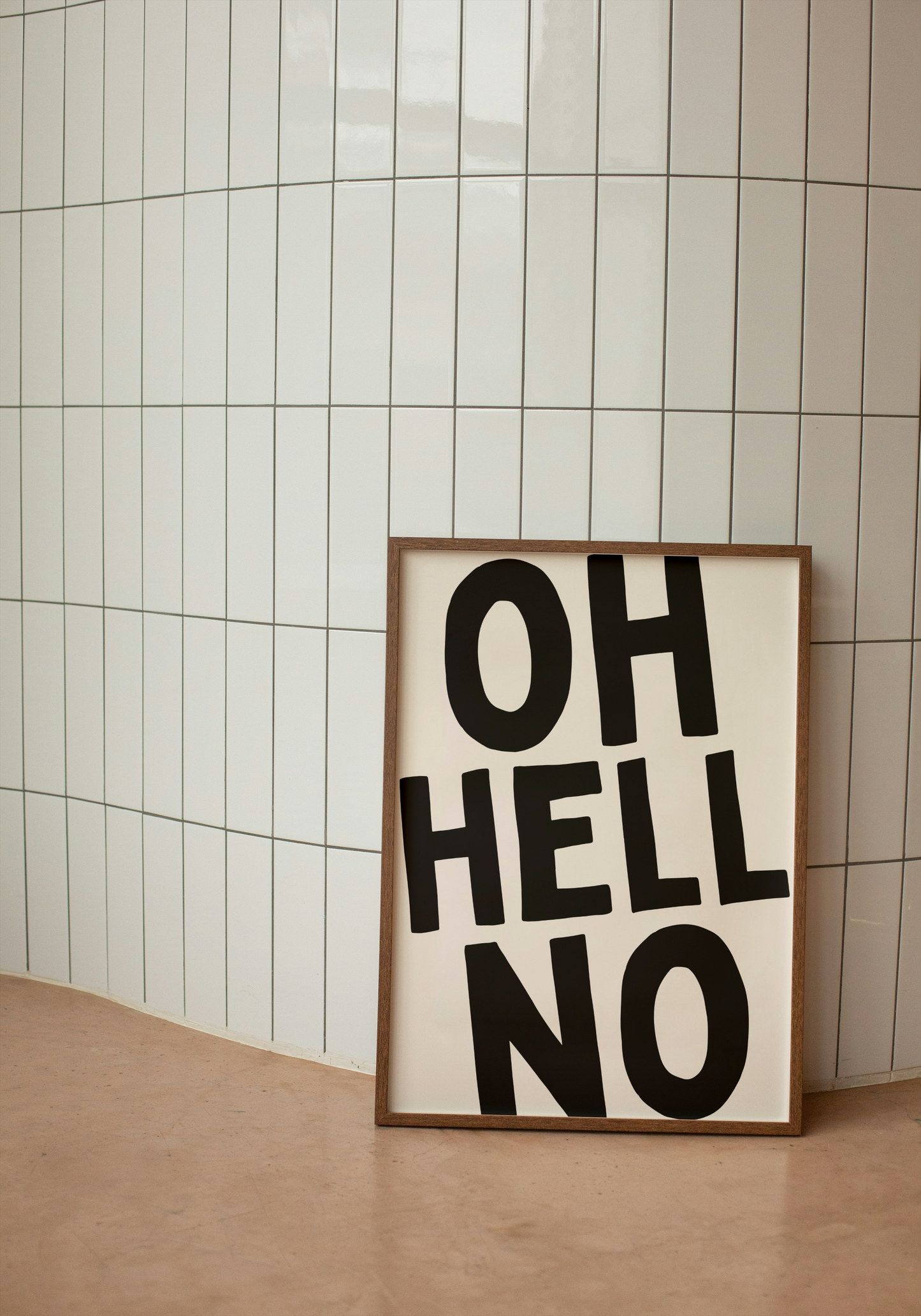 A4 Print | Oh Hell No | Black and Cream | Art Print | Wisdom and Wonder Designs