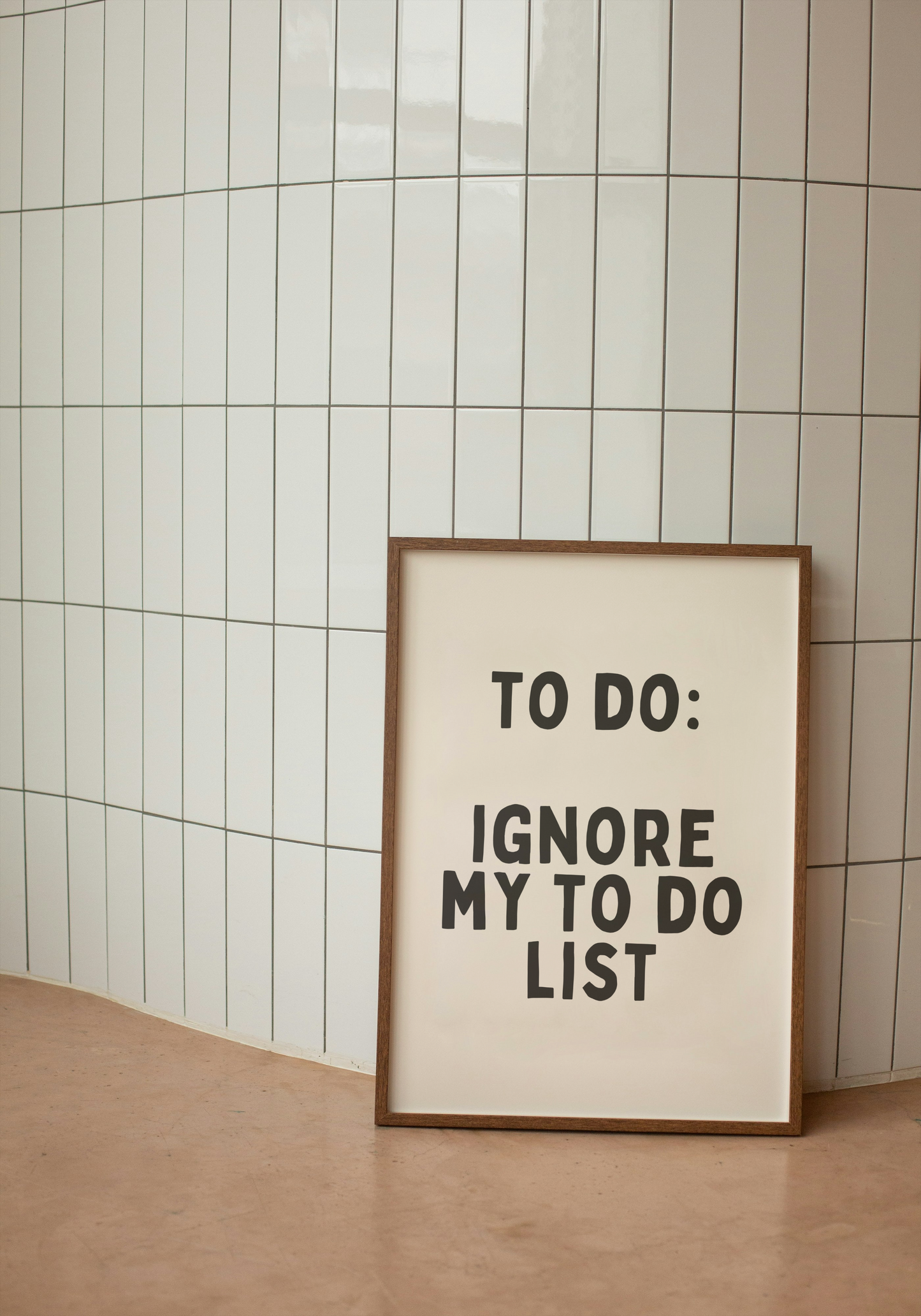 A4 Print | To Do: Ignore To Do List | Black and Cream | Art Print | Wisdom and Wonder Designs