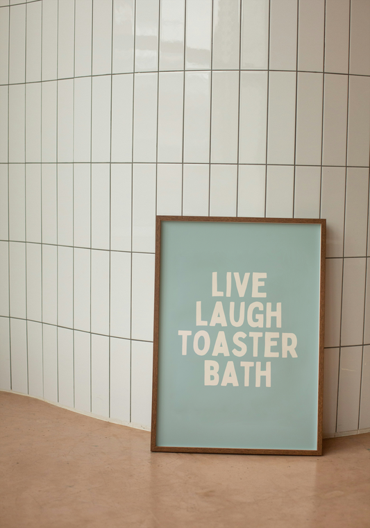 Default Title Digital Download | Digital Download | Live Laugh Toaster Bath | Seafoam and Cream | Wisdom and Wonder Designs
