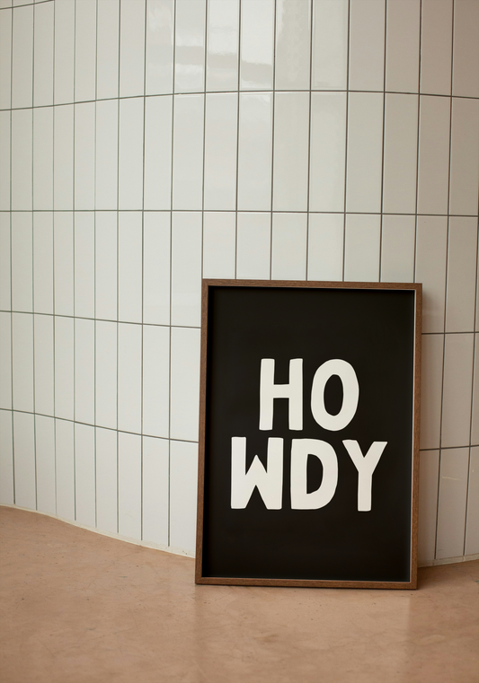 Digital Download | Howdy | White and Black
