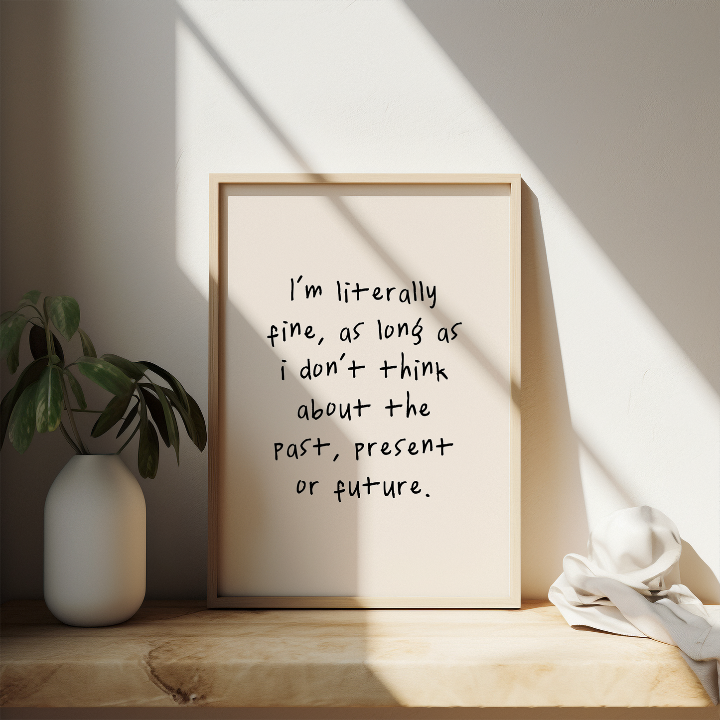 Digital Download | I'm Literally Fine | Black and Cream