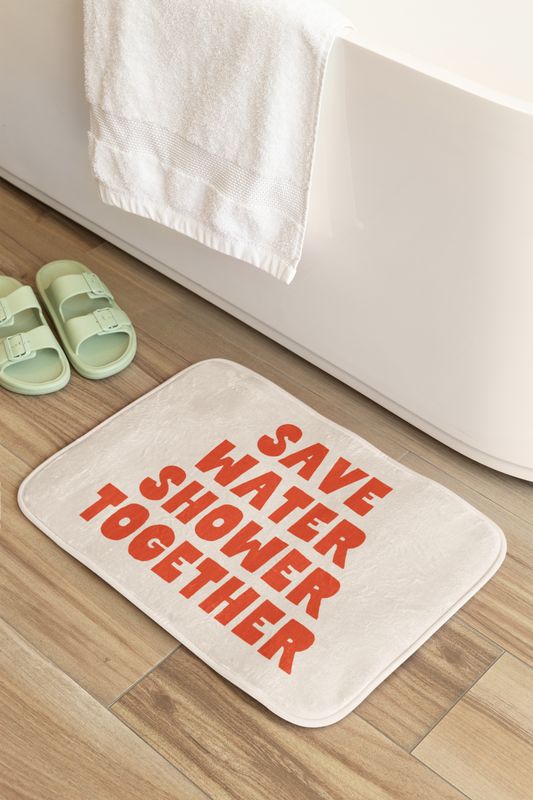 Save Water Shower Together | Bath Mat