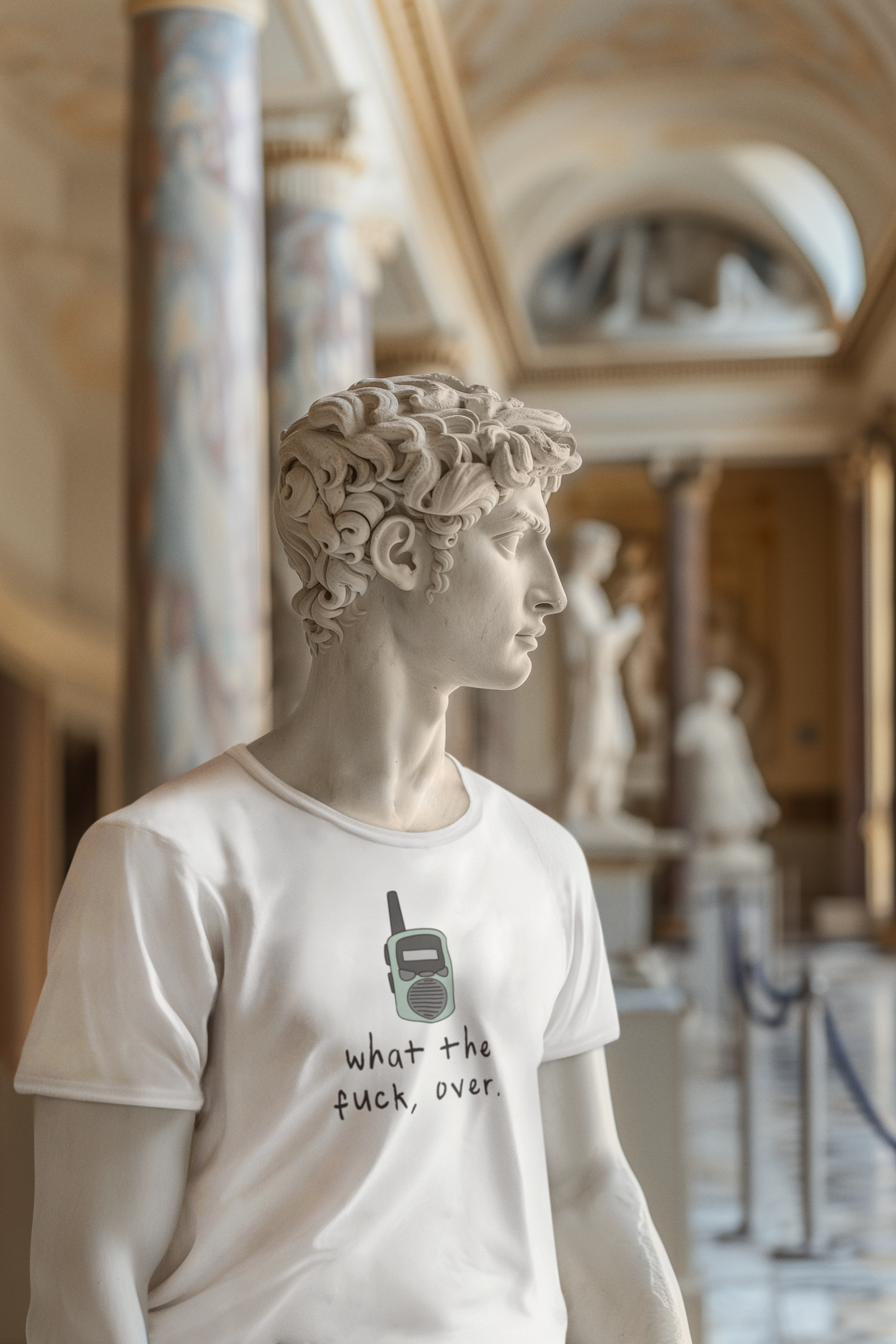 White / XX-Small T Shirt | What The Fuck, Over | Organic Unisex T Shirt | Wisdom and Wonder Designs