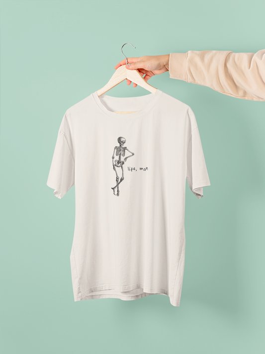 Vintage White / XX-Small T Shirt | Life, Man. | Organic Unisex T Shirt | Wisdom and Wonder Designs