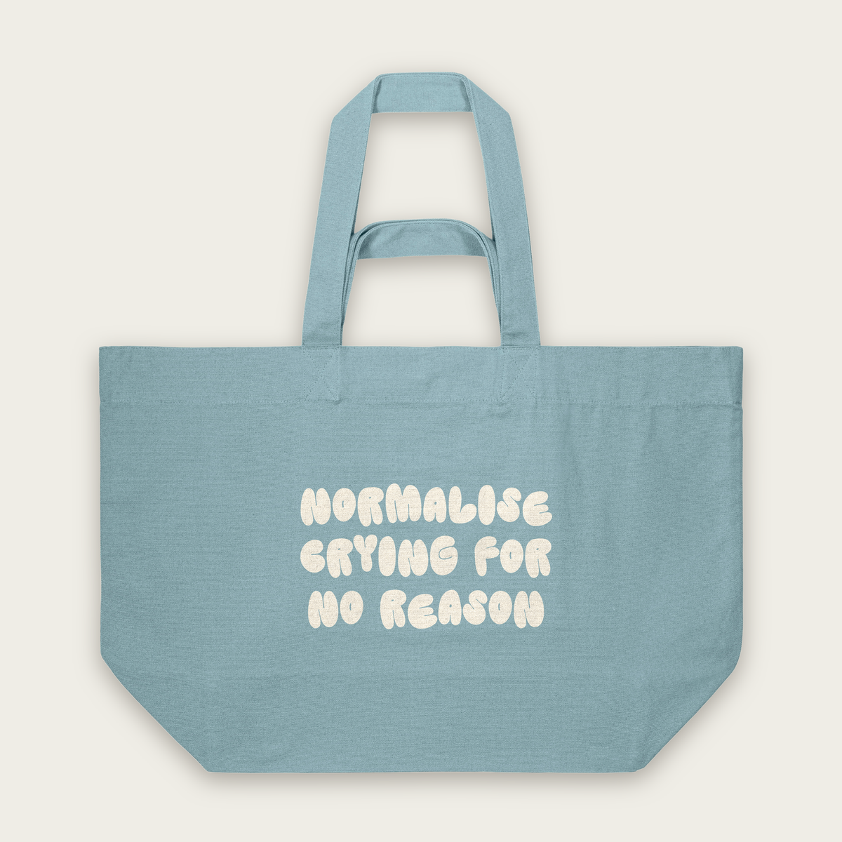 Normalise Crying For No Reason | Tote Bag in Pebble Blue (18683_Normalise-Crying-For-No-Reason_STAU117_Pebble-Blue_Tote-Bag_Mockup.png)