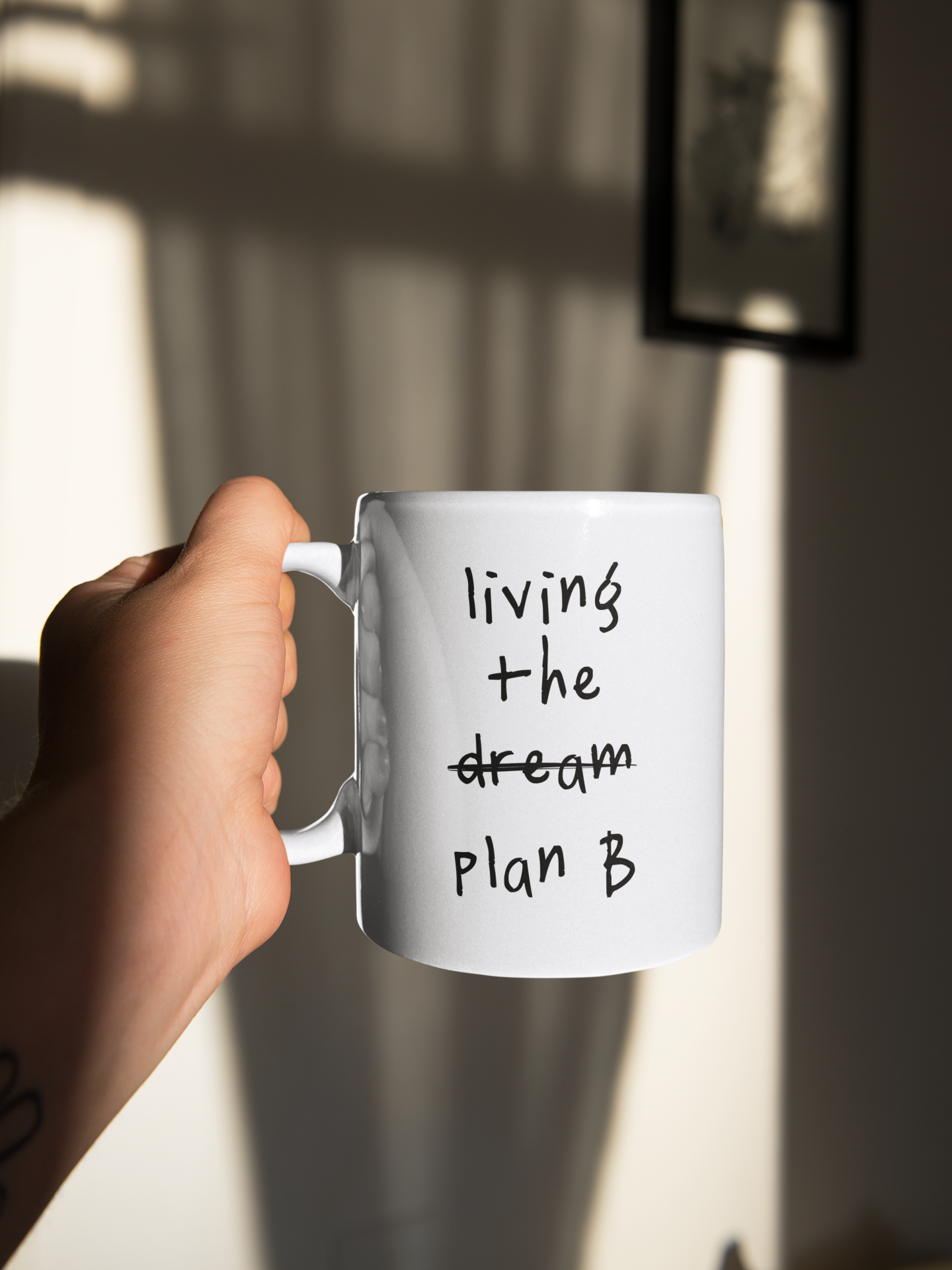 Vivre le plan B | Noir | Tasse en céramique