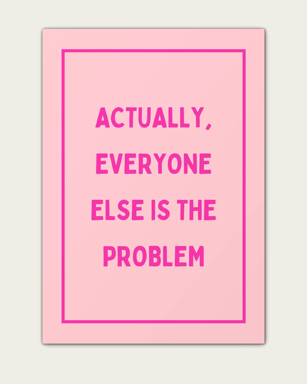 Milkshake-&-Hot-Pink/Unframed