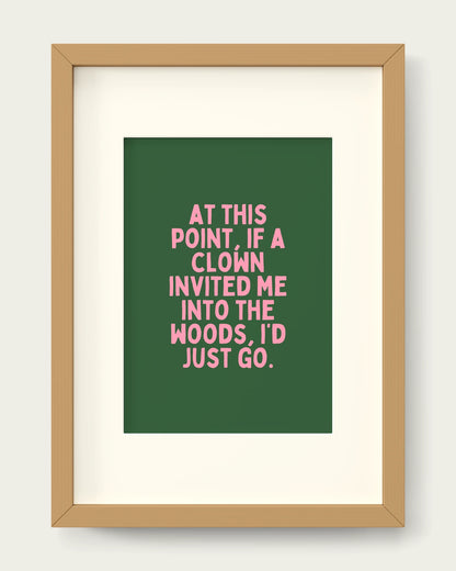 Hunter-Green-&-Blush-Pink/Oak+mount