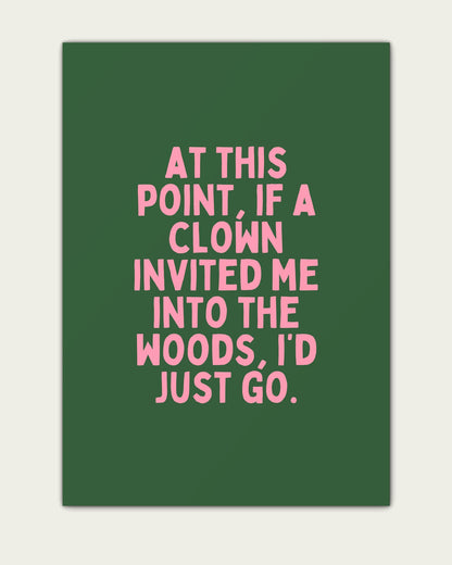 Hunter-Green-&-Blush-Pink/Unframed