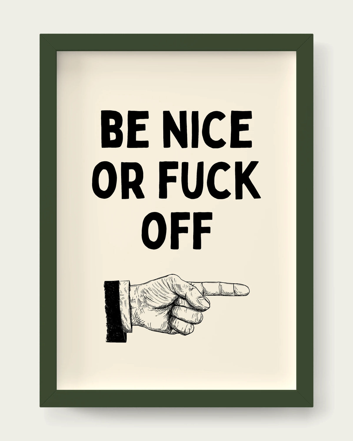 Black-&-Cream/Dark Green