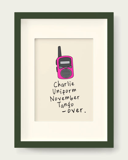 Hot-Pink/Dark Green+mount