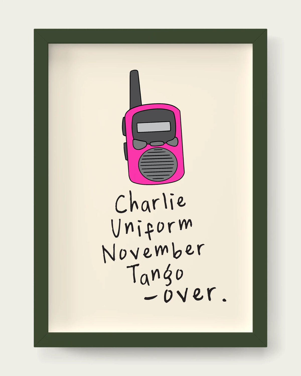 Hot-Pink/Dark Green