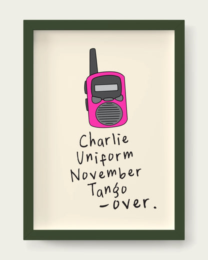 Hot-Pink/Dark Green