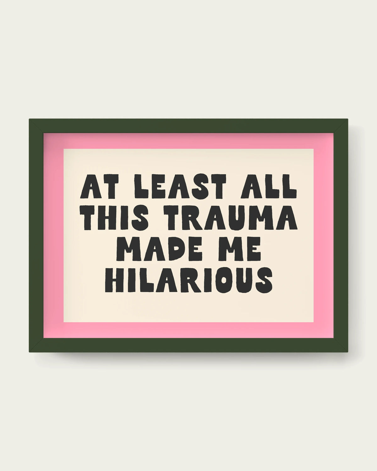 Blush-Pink/Dark Green