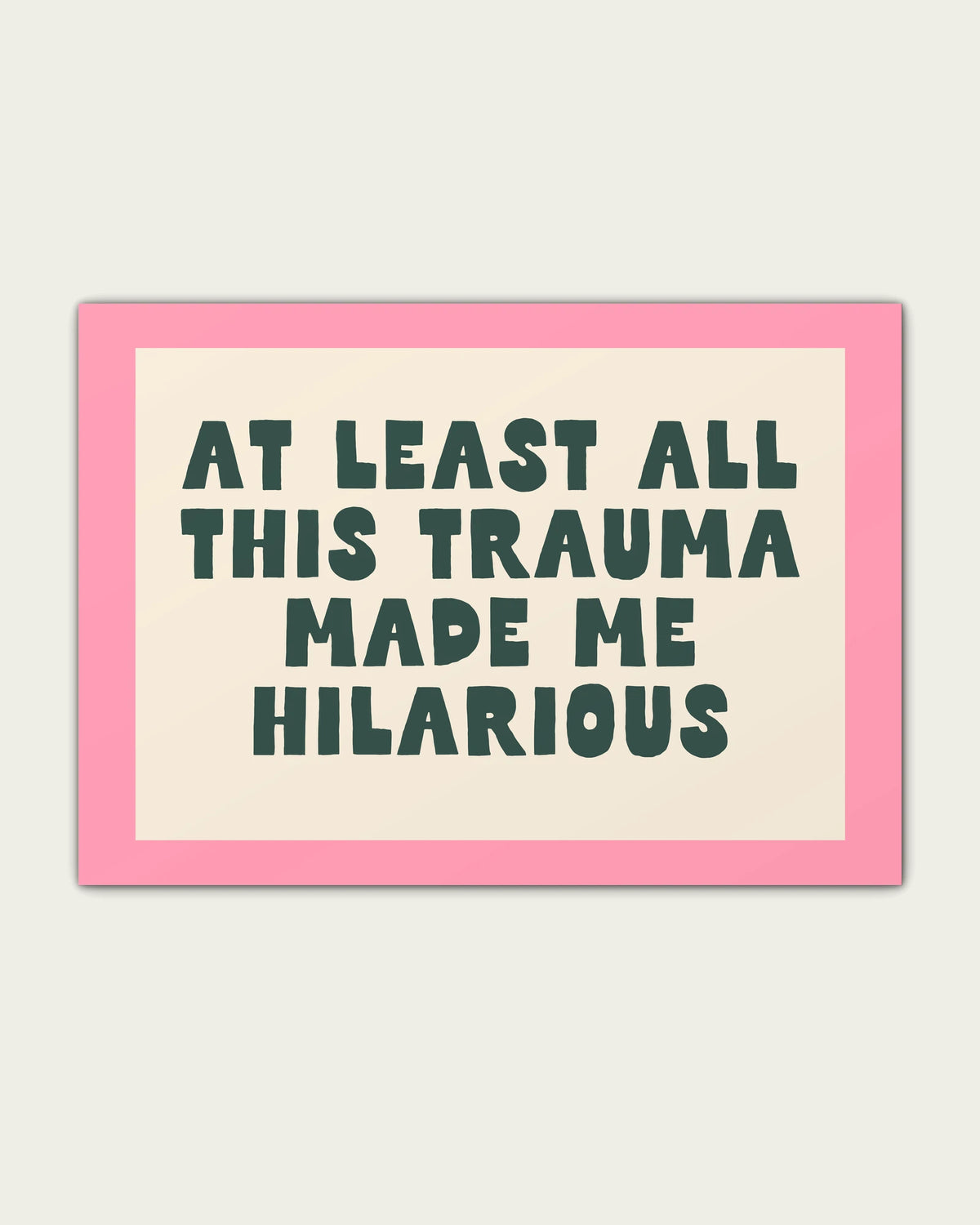 Forest-Green-&-Blush-Pink/Unframed