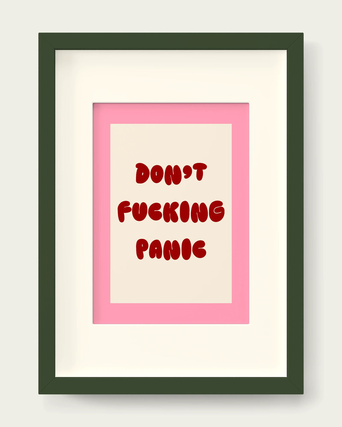 Cherry-&-Blush-Pink/Dark Green+mount