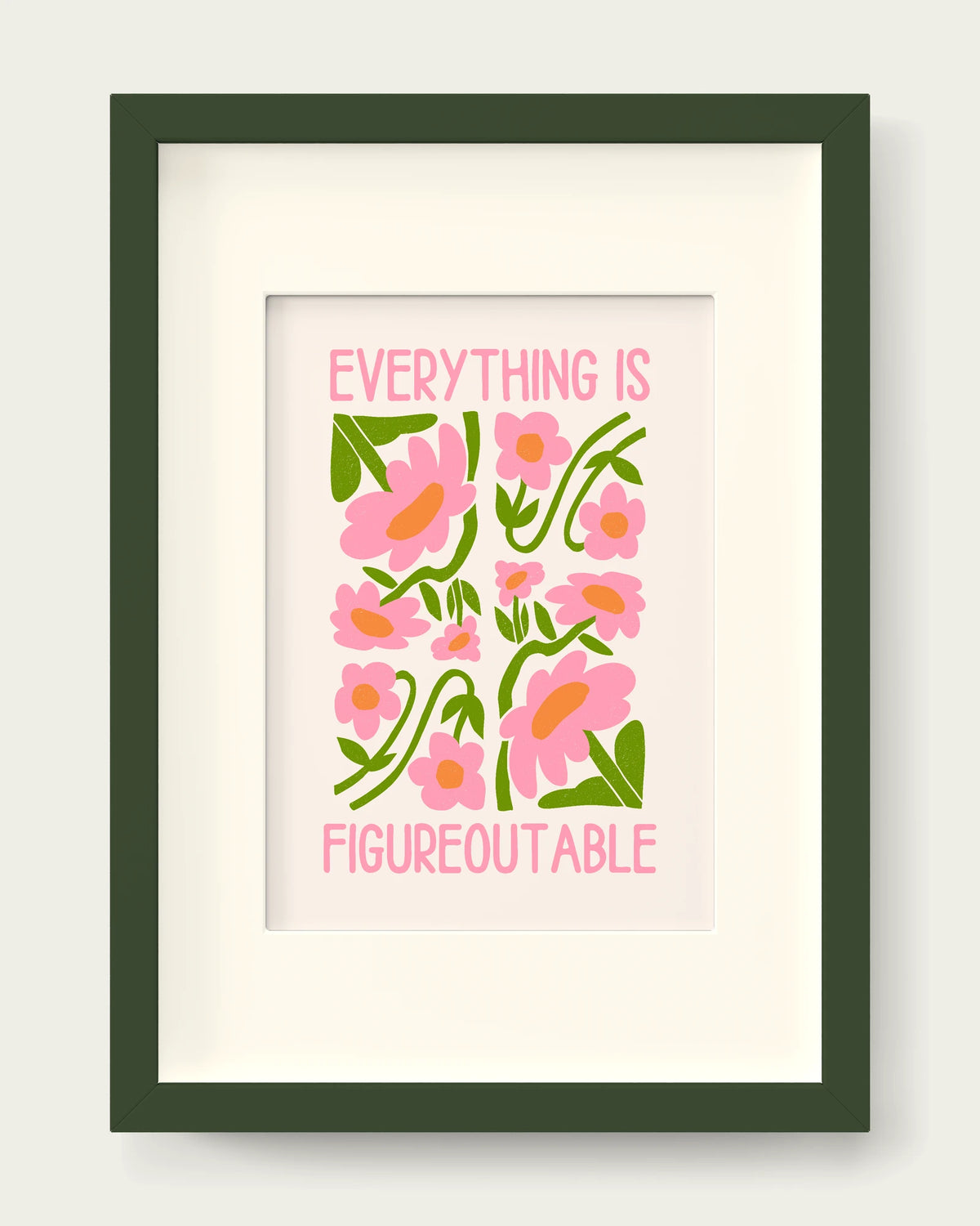 Blush-Pink/Dark Green+mount
