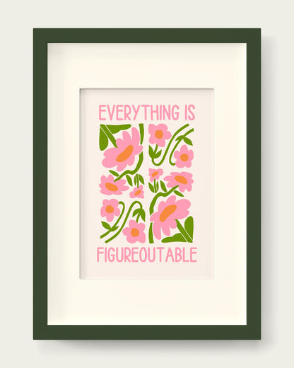 Blush-Pink/Dark Green+mount