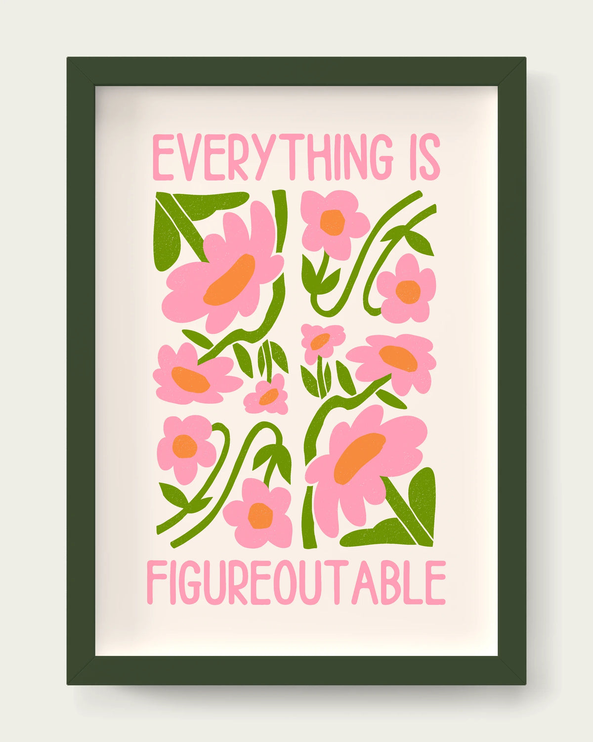 Blush-Pink/Dark Green