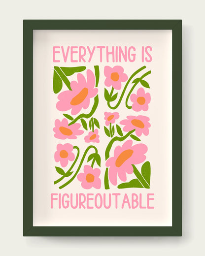 Blush-Pink/Dark Green