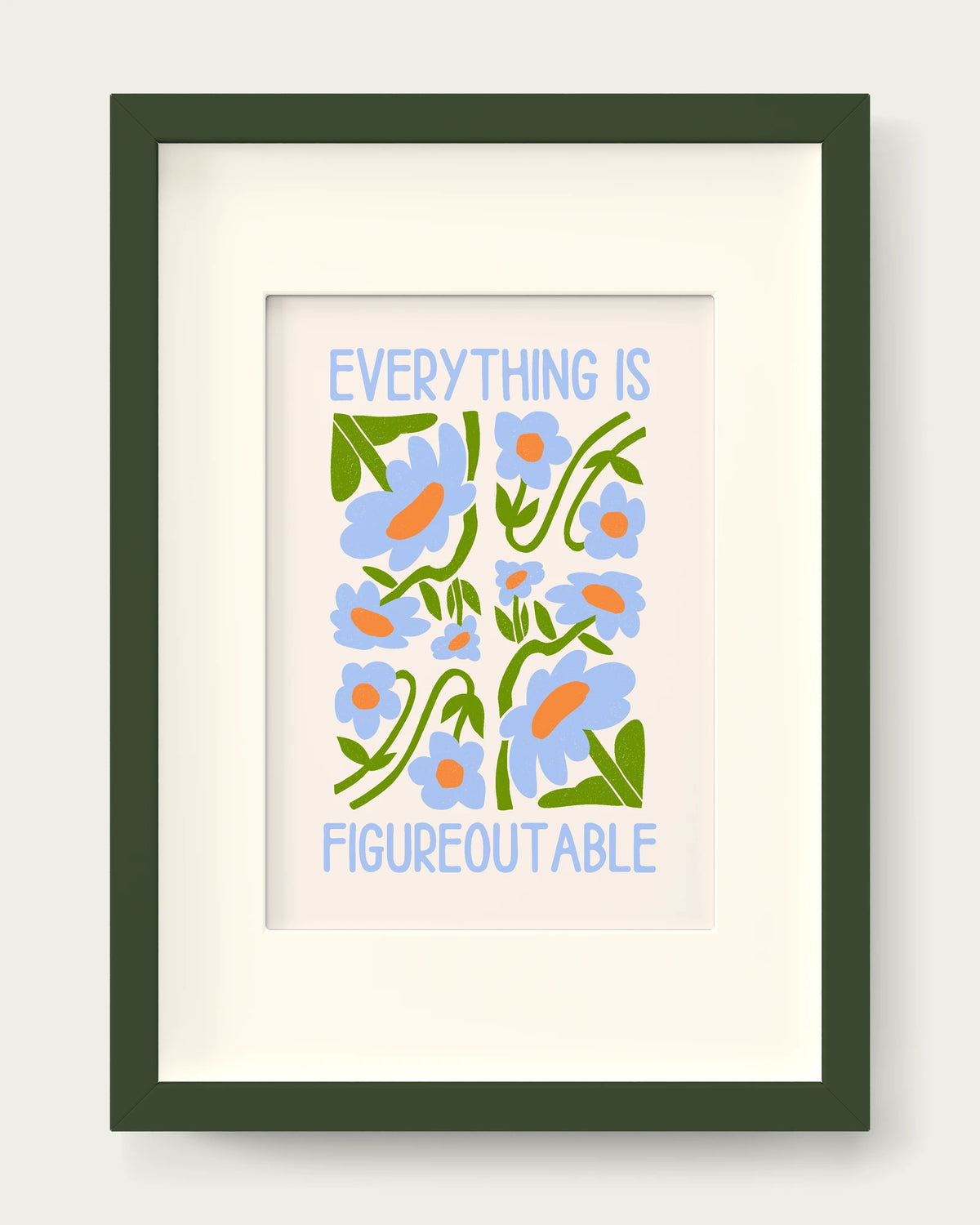 Cornflower/Dark Green+mount