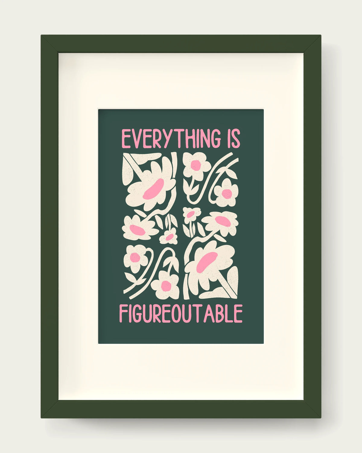 Forest-Green-&-Blush-Pink/Dark Green+mount