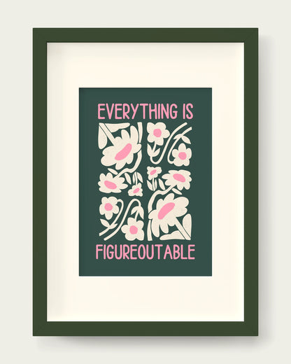 Forest-Green-&-Blush-Pink/Dark Green+mount