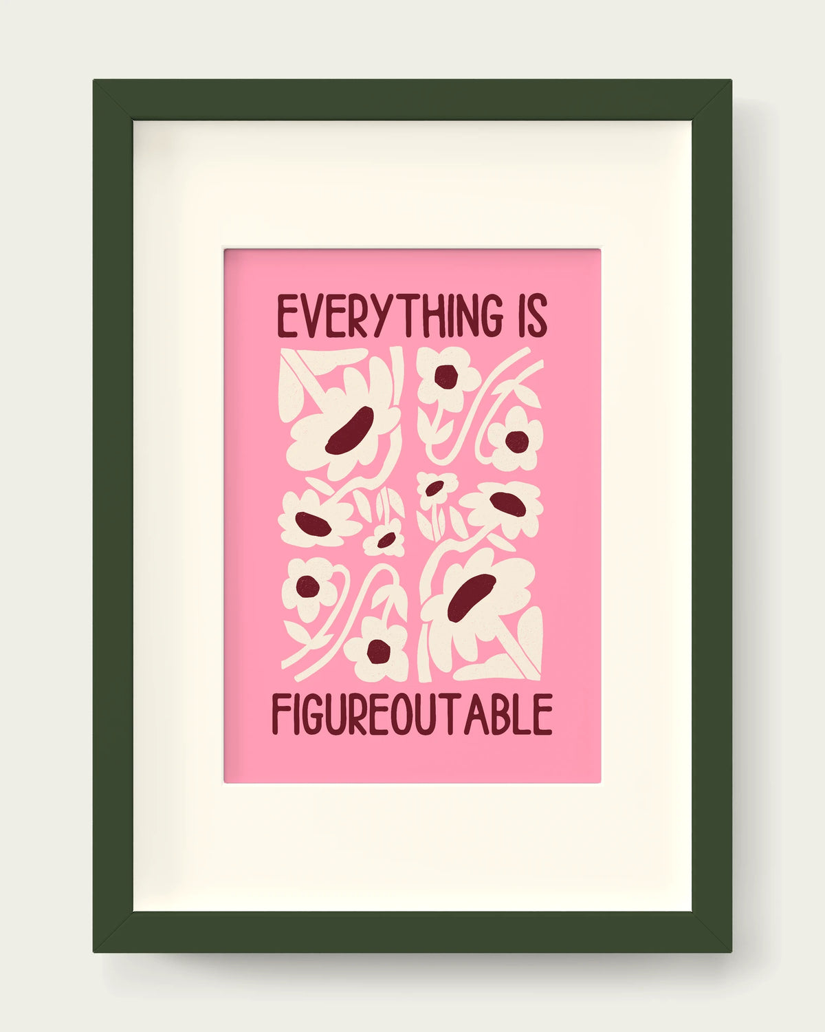Plum-&-Blush-Pink/Dark Green+mount
