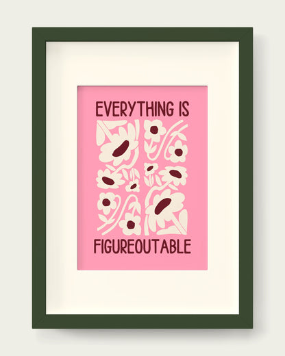 Plum-&-Blush-Pink/Dark Green+mount