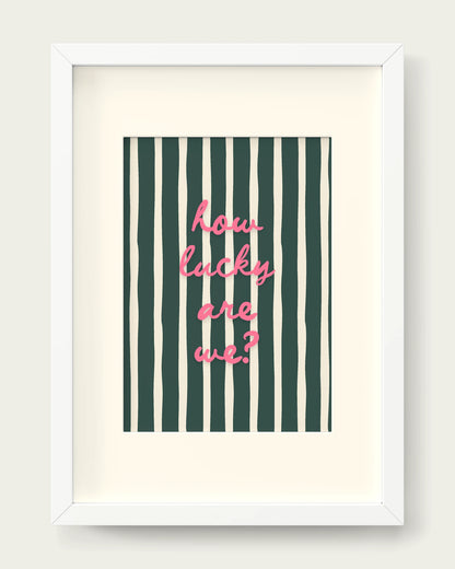 Watermelon-&-Forest-Green/White+mount