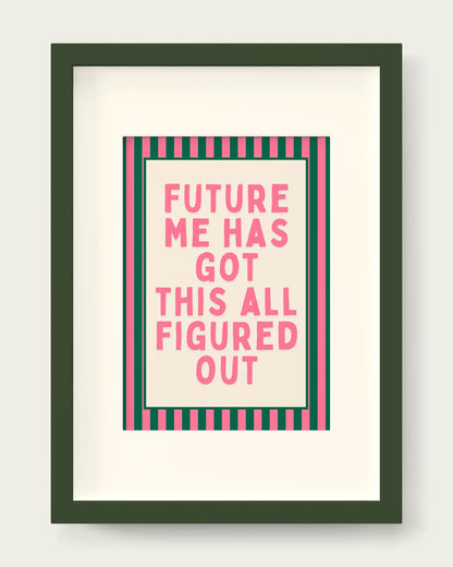 Blush-&-Pine/Dark Green+mount