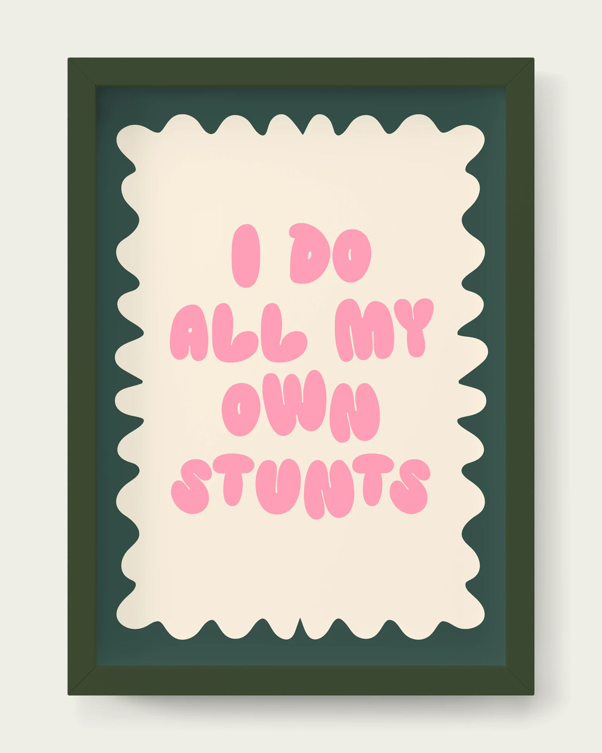 Blush-Pink/Dark Green