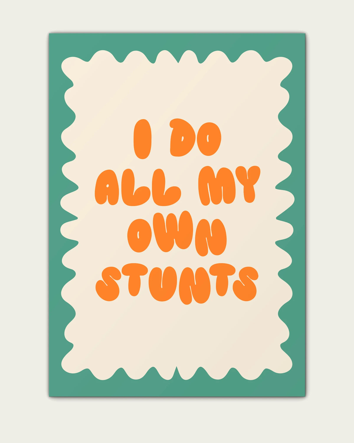 Orange-&-Vivid-Teal/Unframed