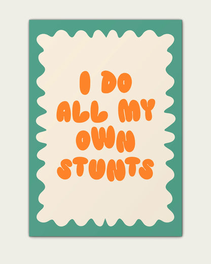 Orange-&-Vivid-Teal/Unframed