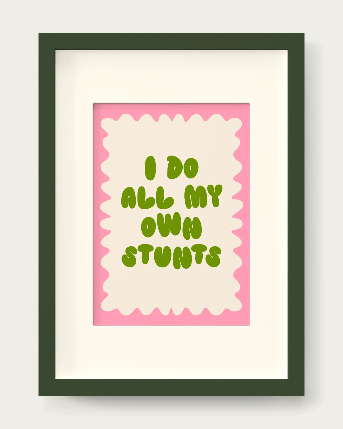 Pear-&-Blush-Pink/Dark Green+mount