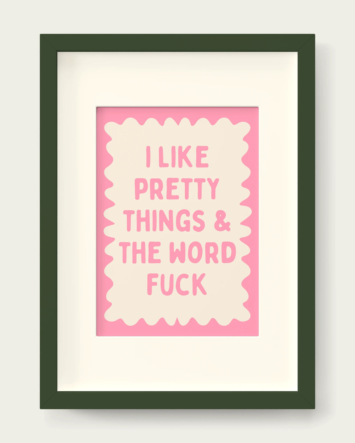 Blush-Pink/Dark Green+mount