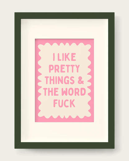 Blush-Pink/Dark Green+mount